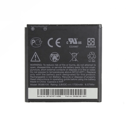 HTC G17 G18 Amaze 4G Evo 3D - Battery Li-Ion-Polymer BG86100 1730mAh (MOQ:50 Pcs)