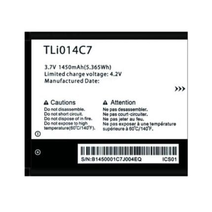 Alcatel One Touch Pixi First 4024D Pop C7 7040D 7041D 7040E 7040A 7040F J720 - Battery Li-Ion-Polymer TLi014C7 1450mAh (MOQ:50 Pcs)