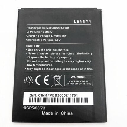 Wiko Lenny 4 Battery 2500mAh (MOQ:50 Pcs)